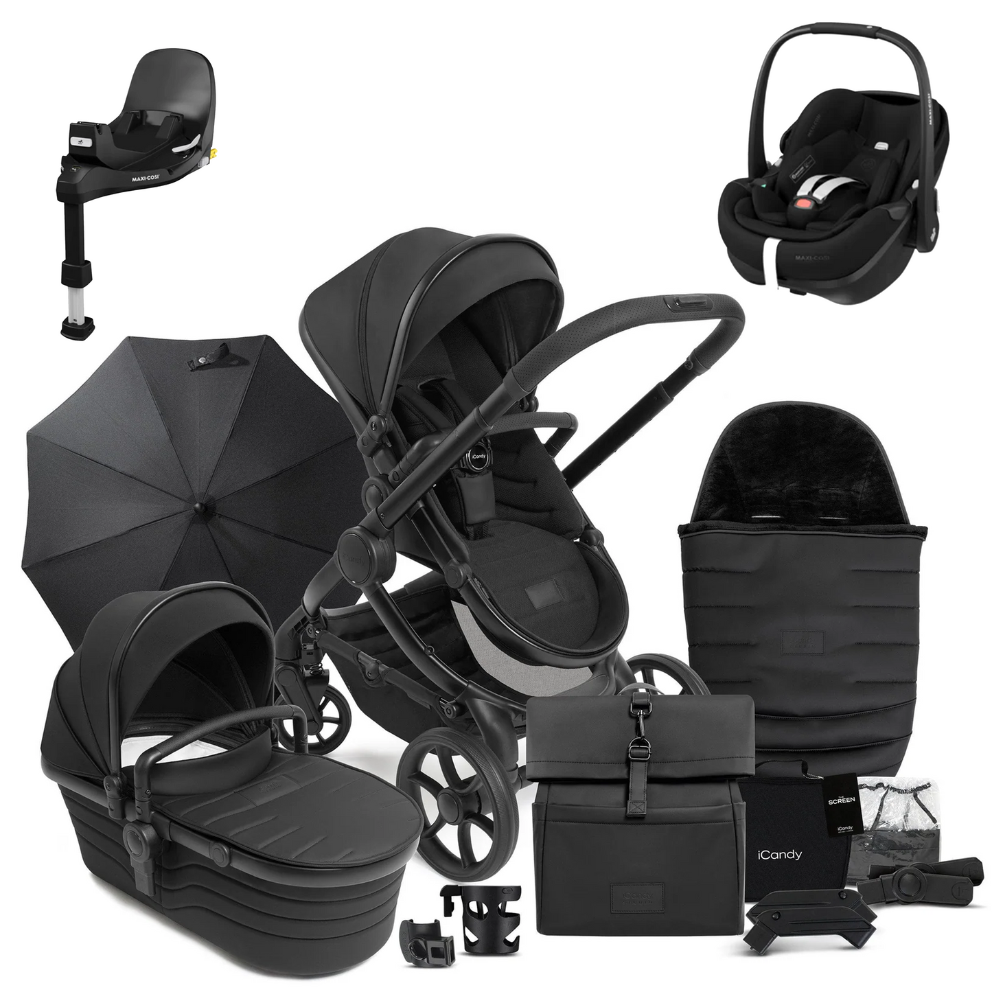 iCandy Peach 7 Studio Complete Buggy Bundle with Maxi Cosi Pebble Pro2 and Familyfix Pro Base