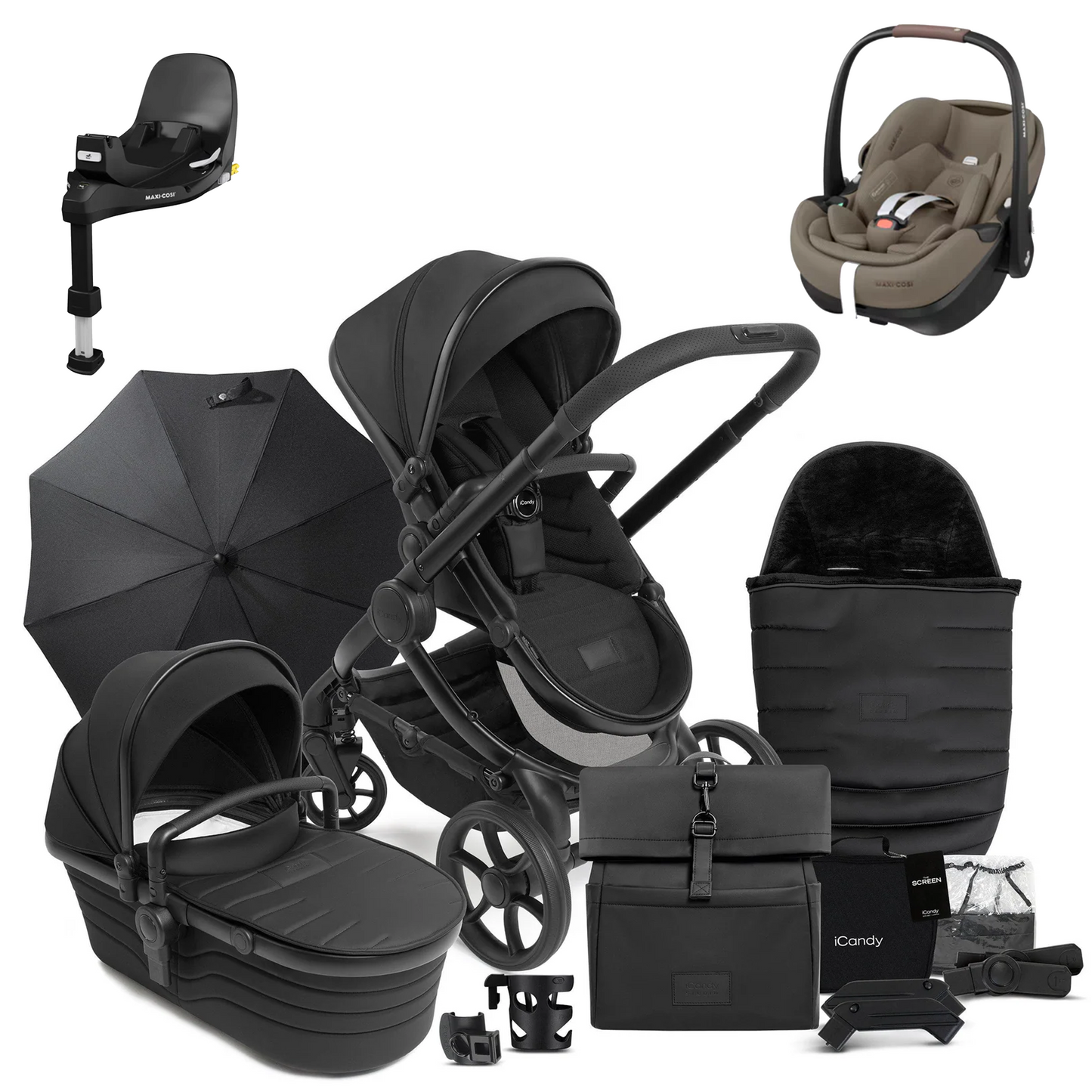 iCandy Peach 7 Studio Complete Buggy Bundle with Maxi Cosi Pebble Pro2 and Familyfix Pro Base