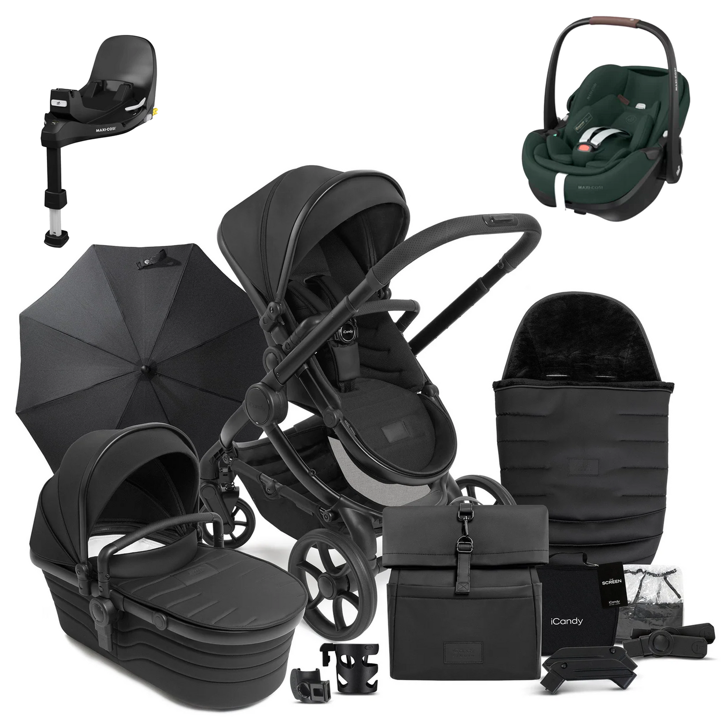 iCandy Peach 7 Studio Complete Buggy Bundle with Maxi Cosi Pebble Pro2 and Familyfix Pro Base