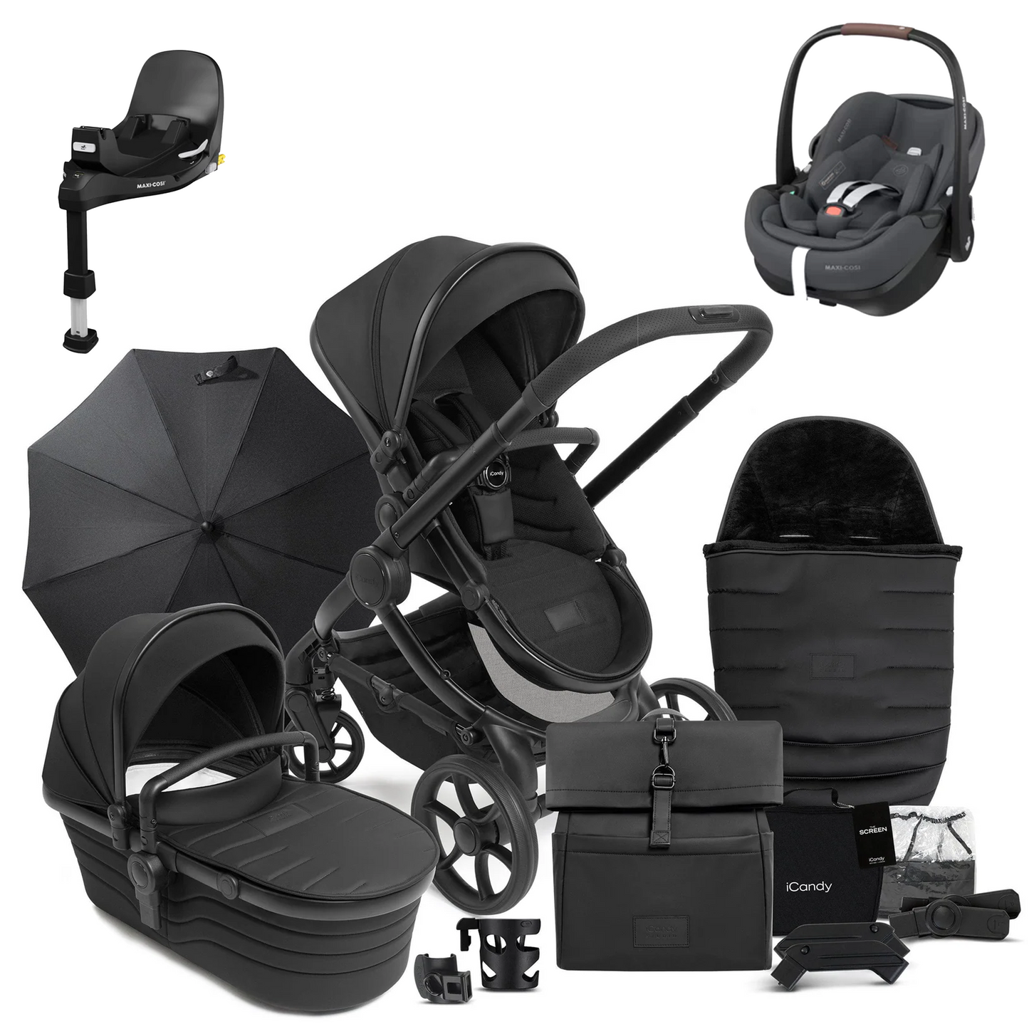 iCandy Peach 7 Studio Complete Buggy Bundle with Maxi Cosi Pebble Pro2 and Familyfix Pro Base