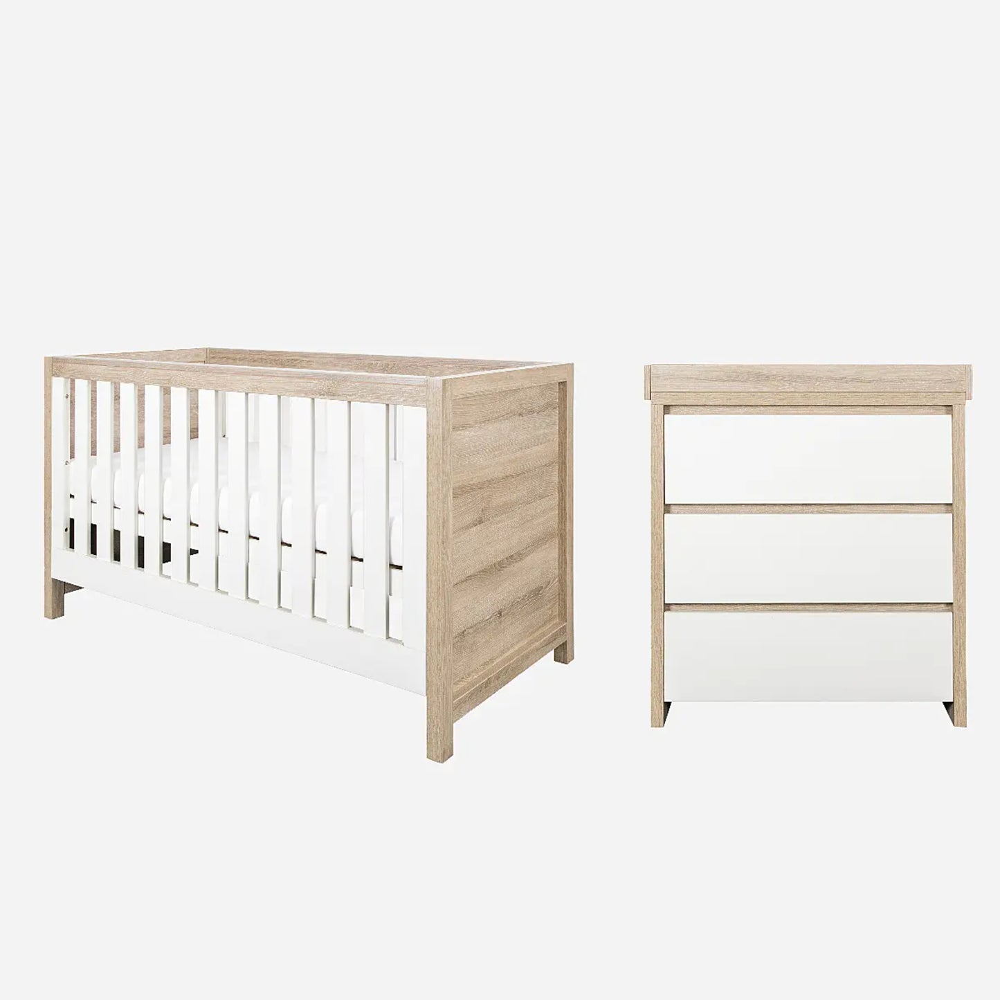 Tutti Bambini Modena 2 Piece Set with Cot Bed and Dresser Changer