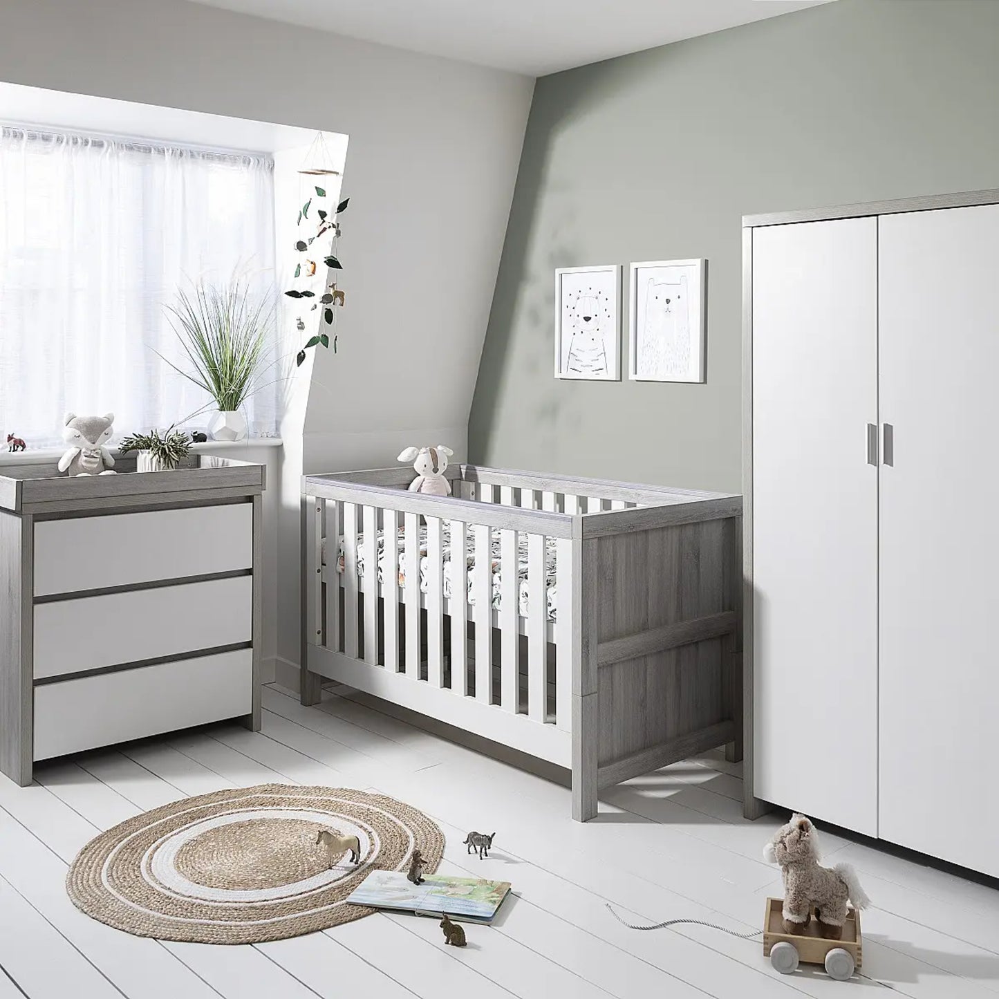 Tutti Bambini Modena 3 Piece Range with Cot Bed, Dresser Changer and Wardrobe