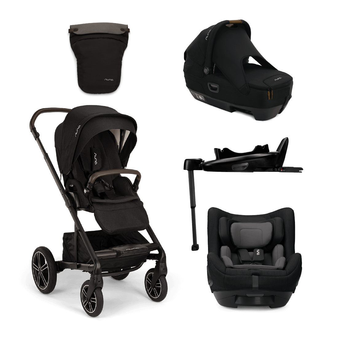 Nuna MIXX Next Bundle with Nuna CARI & TODL Car Seats & Nuna Base Next