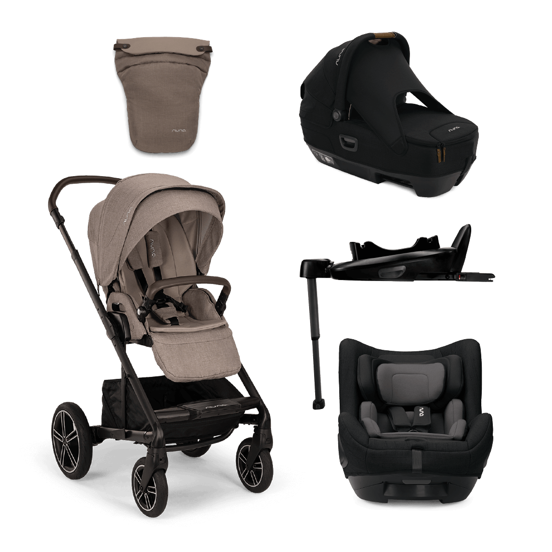 Nuna MIXX Next Bundle with Nuna CARI & TODL Car Seats & Nuna Base Next
