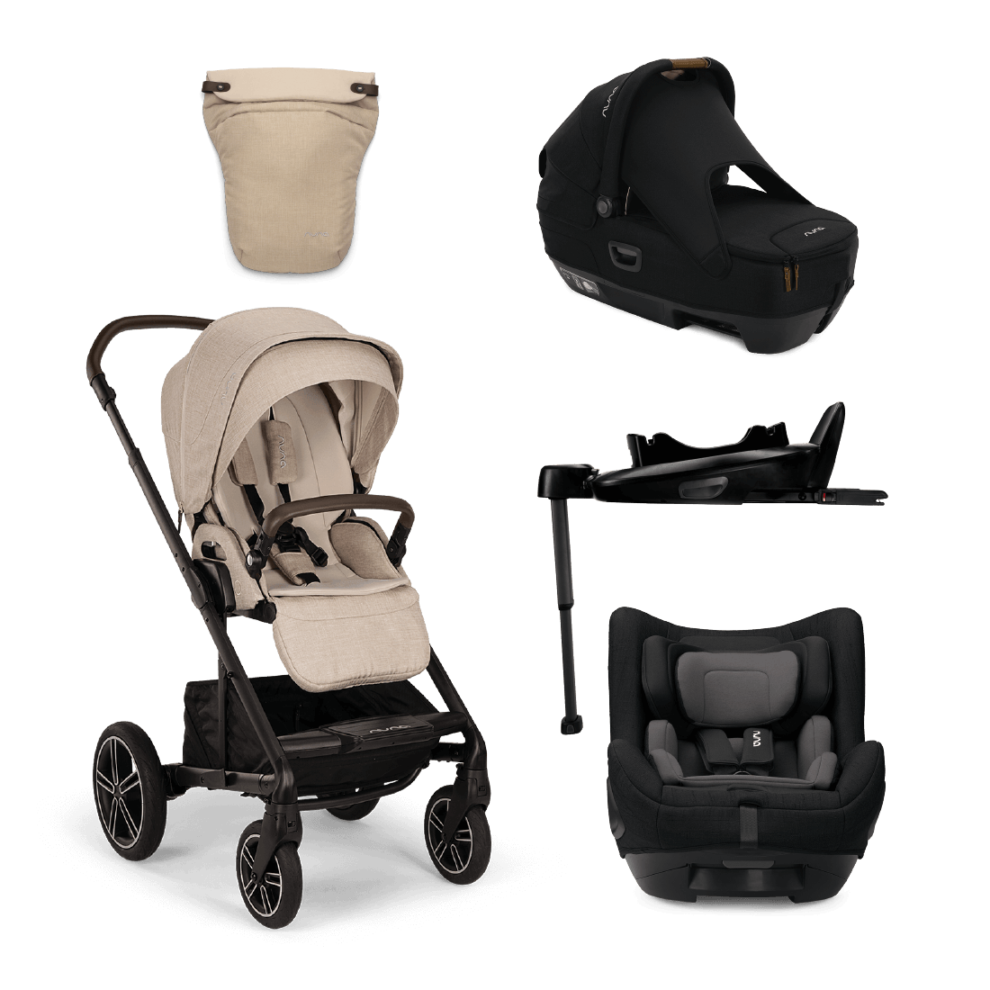 Nuna MIXX Next Bundle with Nuna CARI & TODL Car Seats & Nuna Base Next