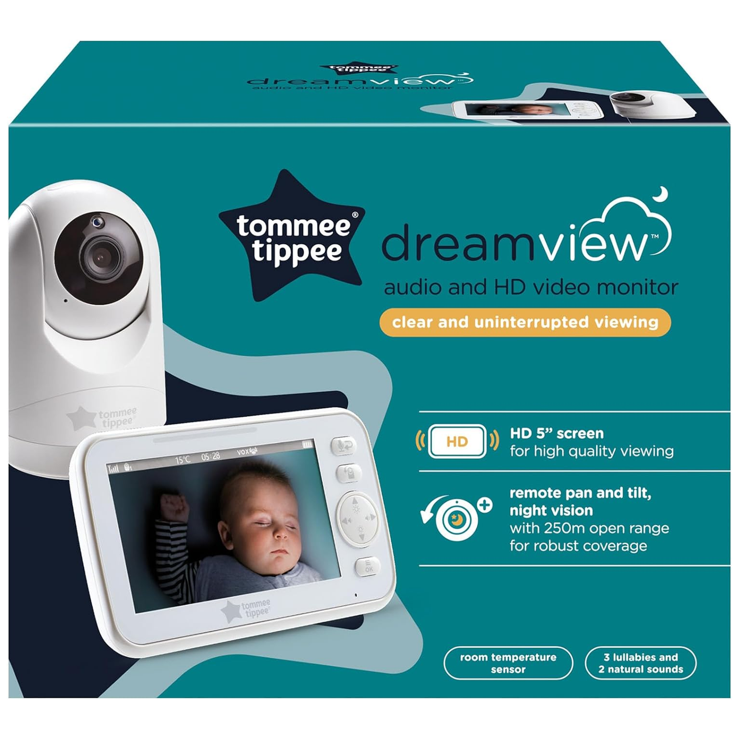 Tommee Tippee Dreamview Audio & HD Video Monitor