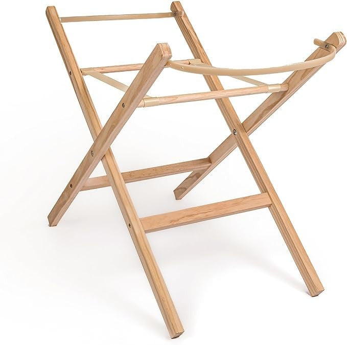 Cuddles Cable Knit Moses Basket with Folding Stand and Blanket