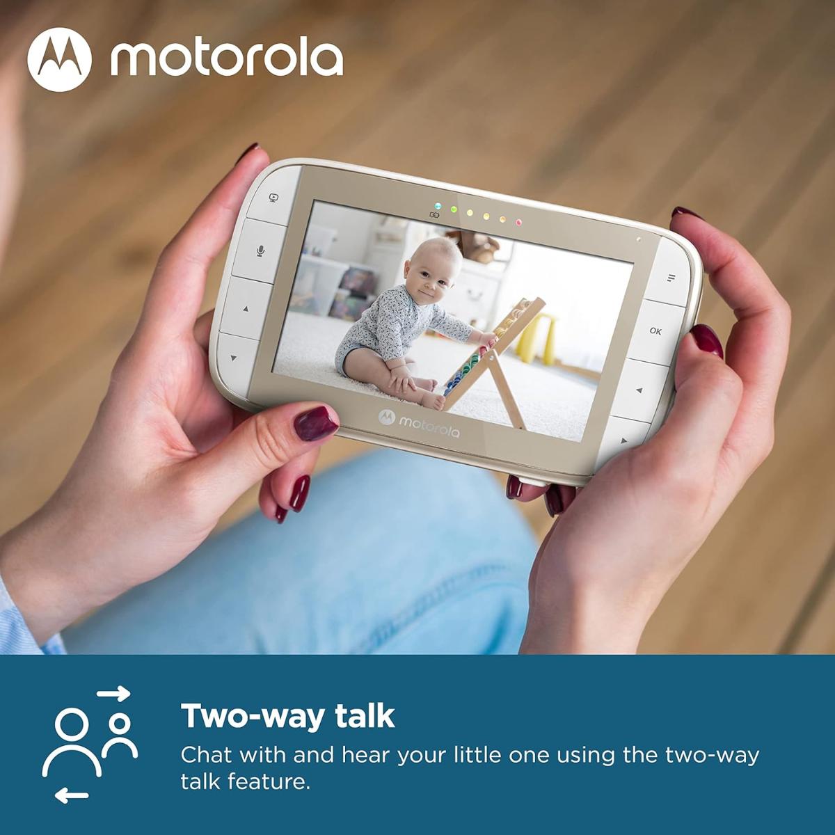 Motorola 5-Inch Video Baby Monitor with Remote Pan/Tilt & Temperature Monitoring VM50G