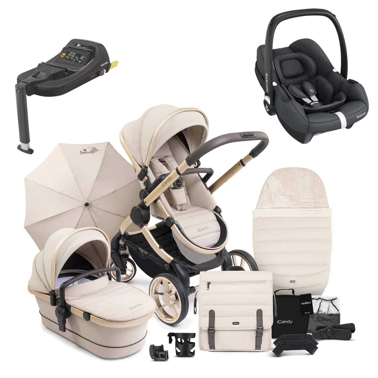 iCandy Peach 7 Complete Bundle with Maxicosi Cabriofix and Base