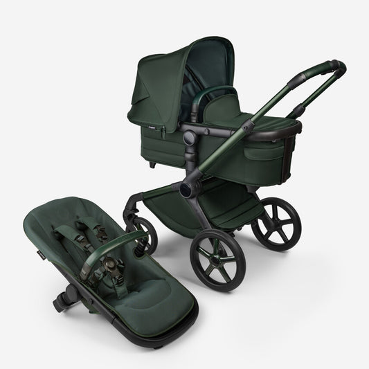 Bugaboo Fox 5 Noir Limited Edition Midnight Green Complete Pushchair Bundle