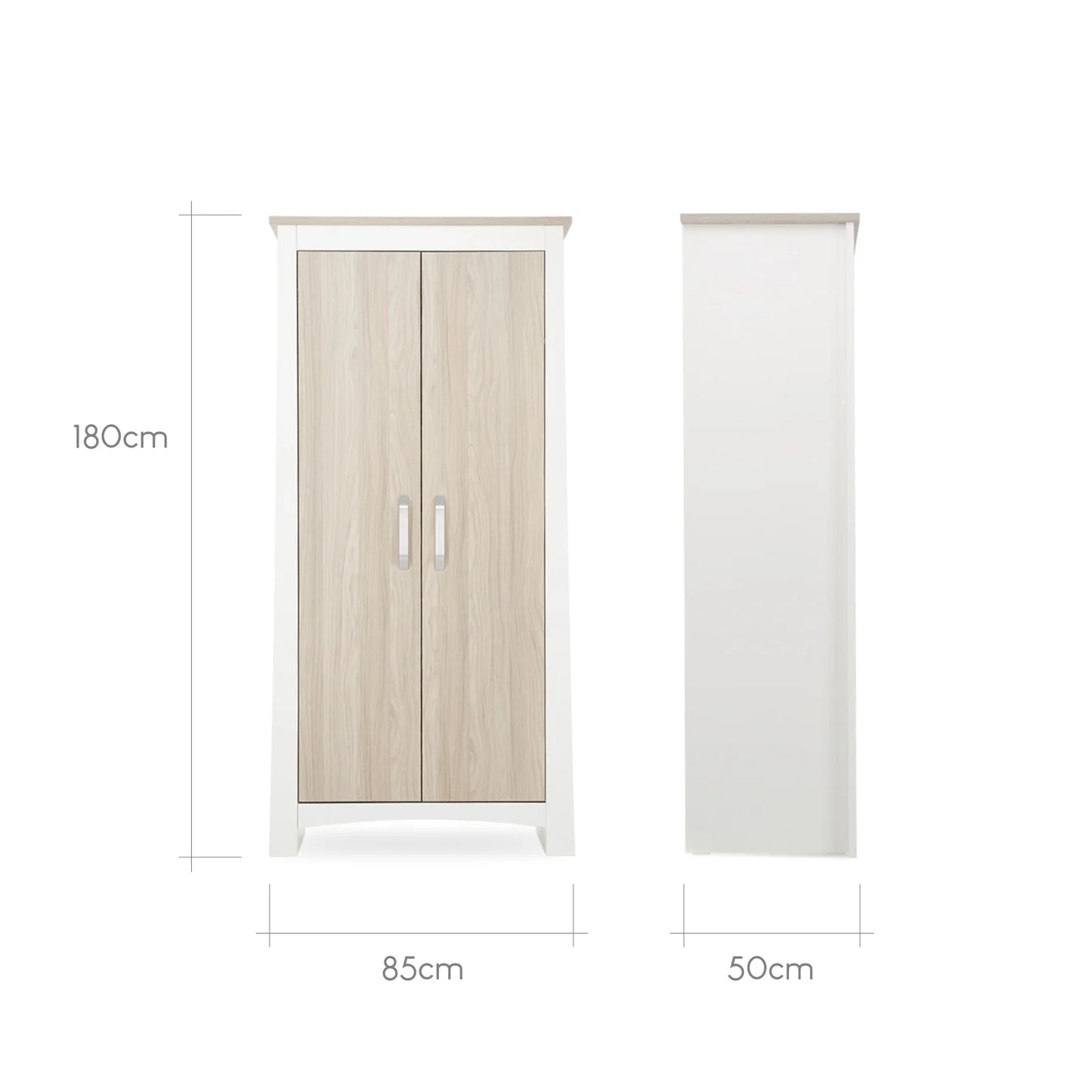 CuddleCo Ada 3 Piece Set with Cot Bed, Dresser and Wardrobe
