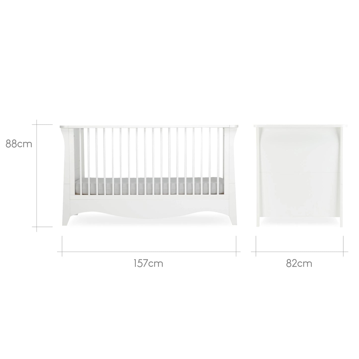 CuddleCo Clara 2 Piece Set with Cot Bed and Drawer Dresser
