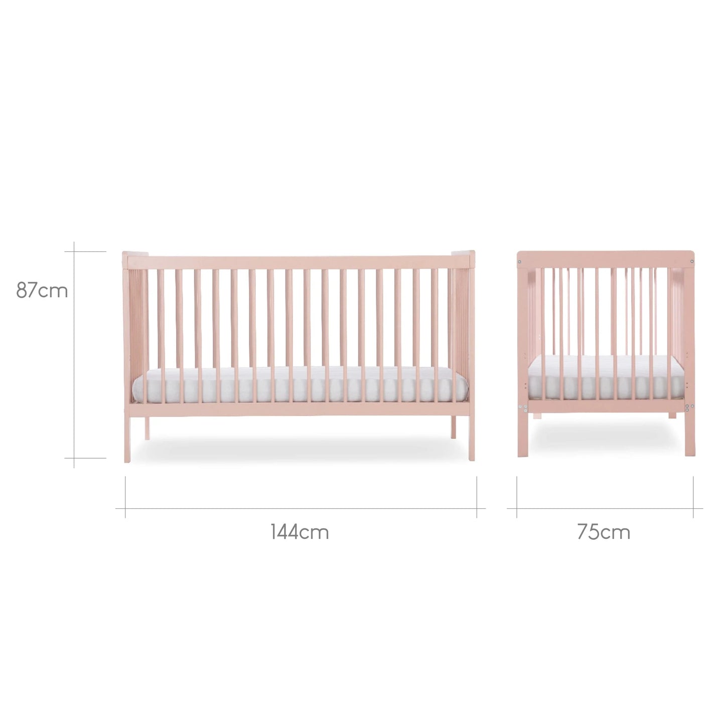 CuddleCo Nola 2 Piece Set with Cot Bed and Open Changer