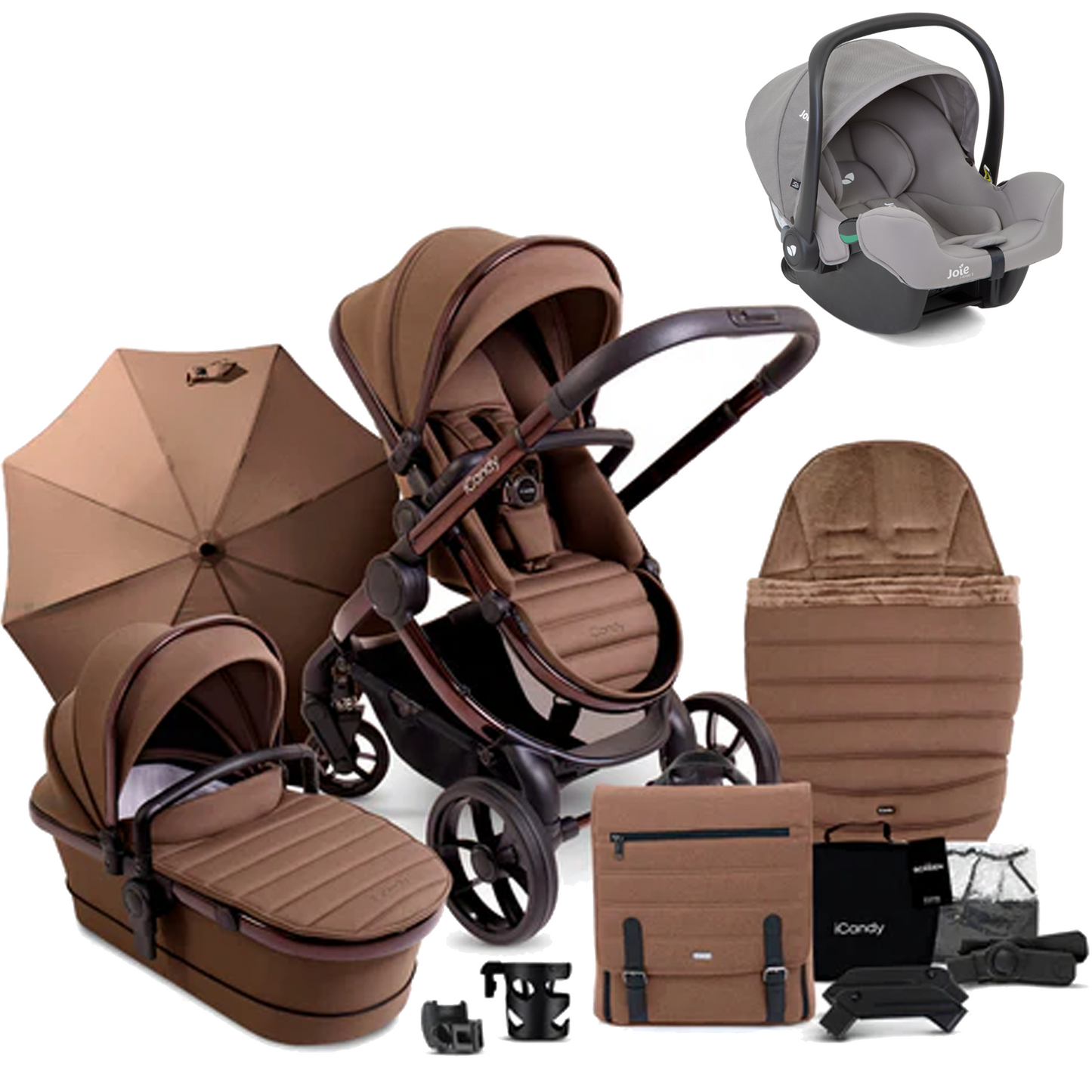 iCandy Peach 7 Bundle with Joie iSnug 2 iSize Car Seat