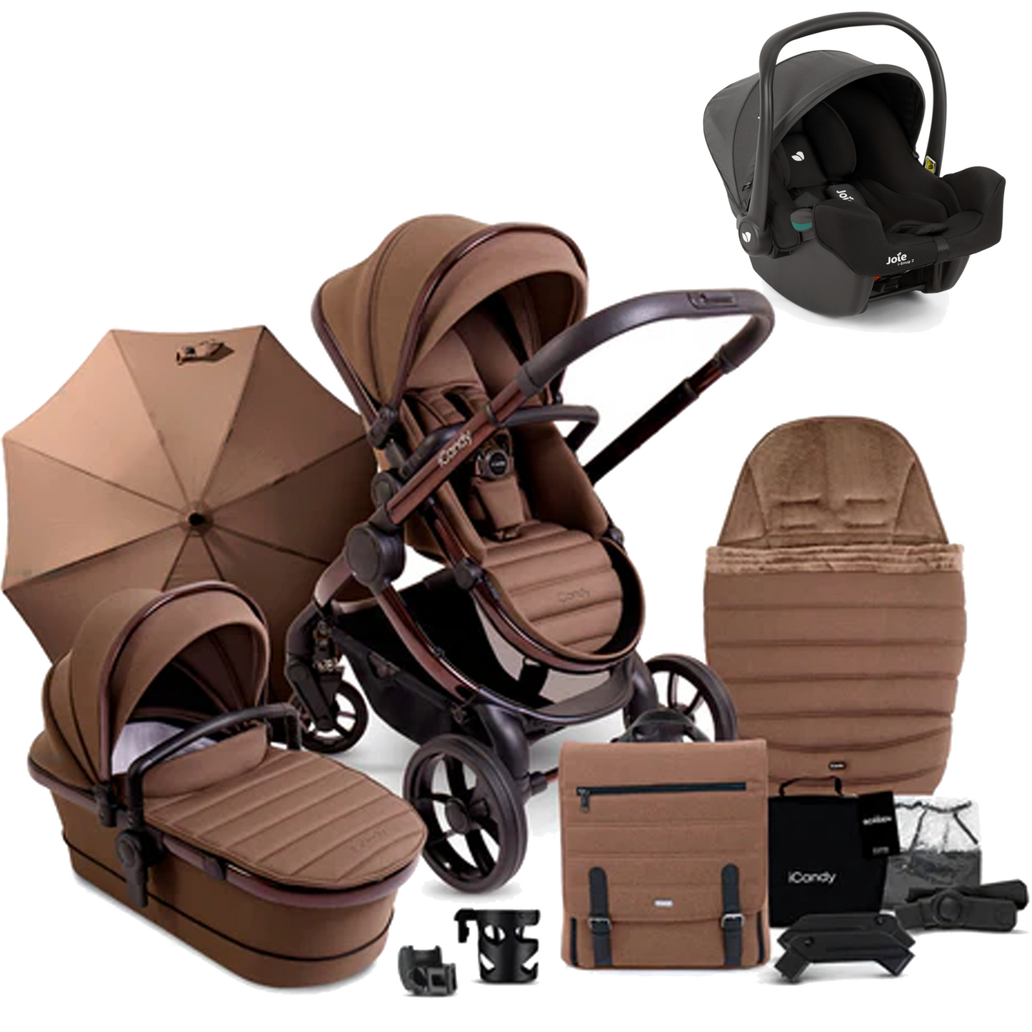 iCandy Peach 7 Bundle with Joie iSnug 2 iSize Car Seat