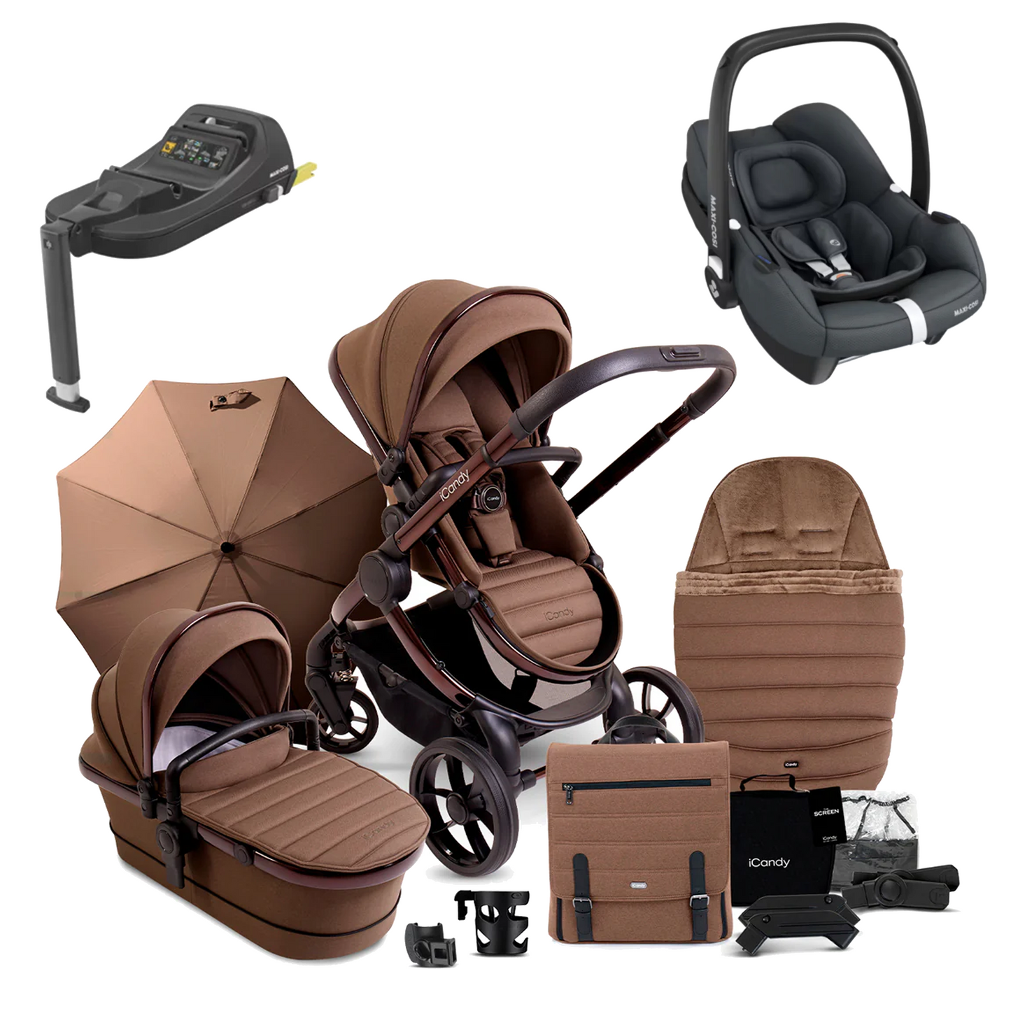 iCandy Peach 7 Complete Bundle with Maxicosi Cabriofix and Base