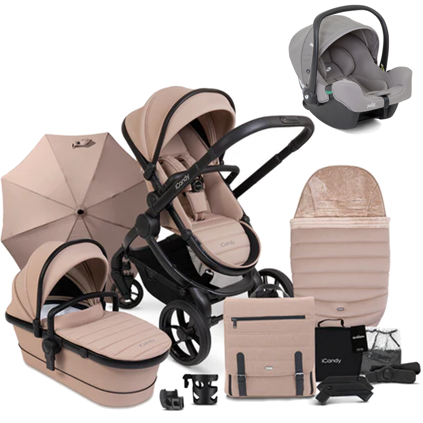 iCandy Peach 7 Bundle with Joie iSnug 2 iSize Car Seat
