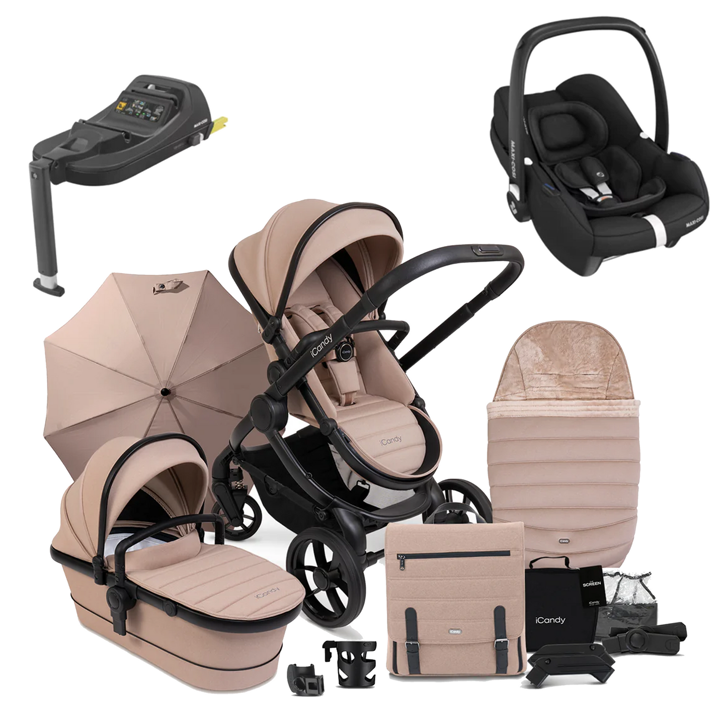 iCandy Peach 7 Complete Bundle with Maxicosi Cabriofix and Base