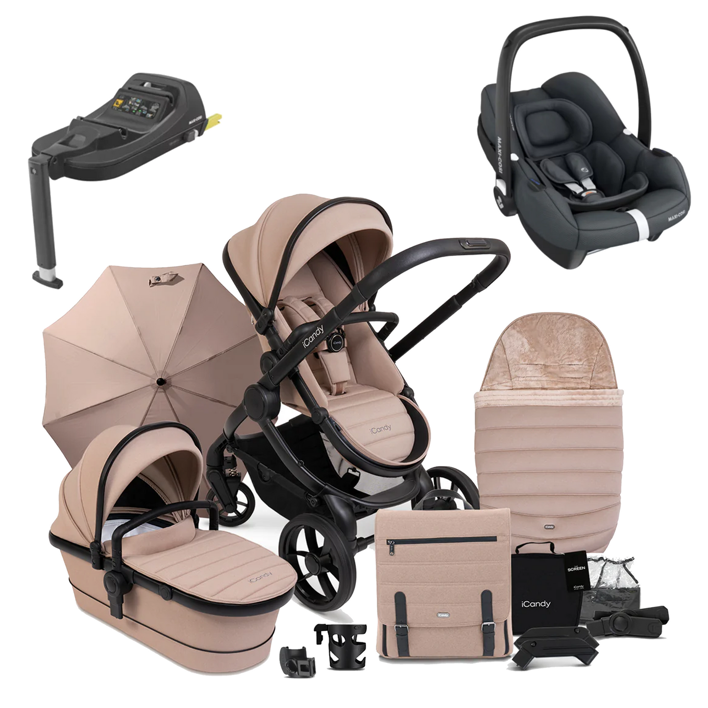 iCandy Peach 7 Complete Bundle with Maxicosi Cabriofix and Base