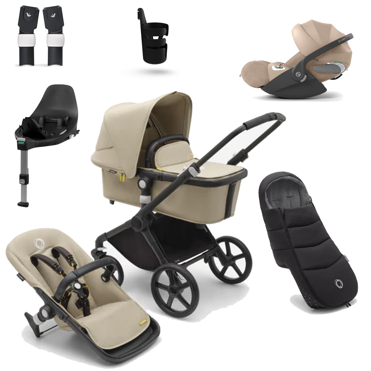 Bugaboo Fox Cub Essential Bundle with Cybex Cloud T and Base T