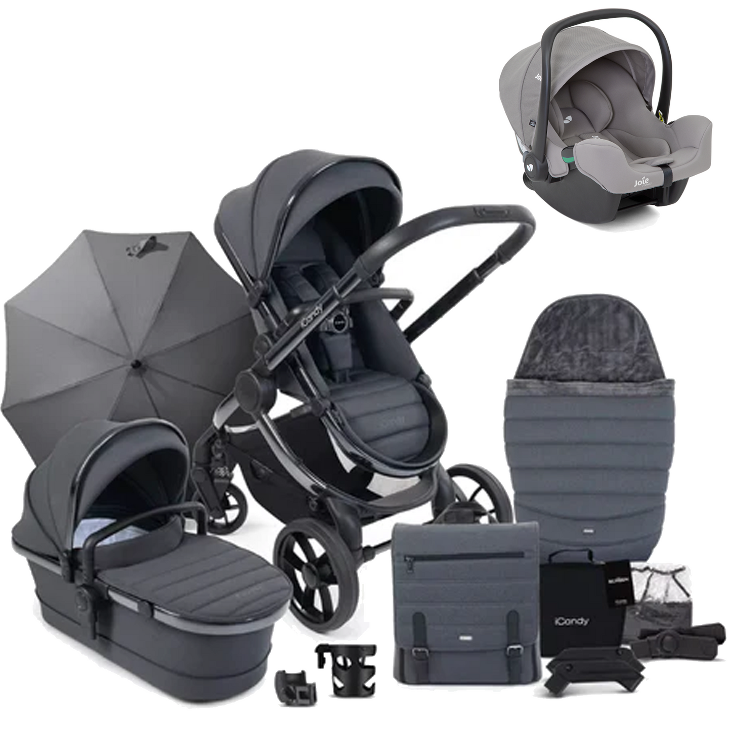 iCandy Peach 7 Bundle with Joie iSnug 2 iSize Car Seat