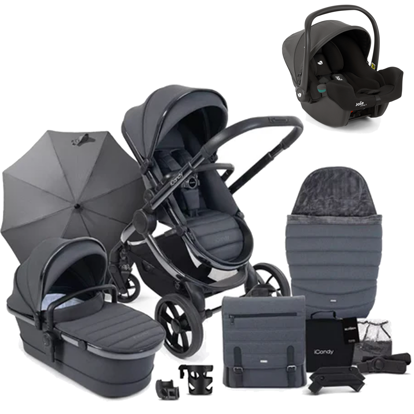 iCandy Peach 7 Bundle with Joie iSnug 2 iSize Car Seat