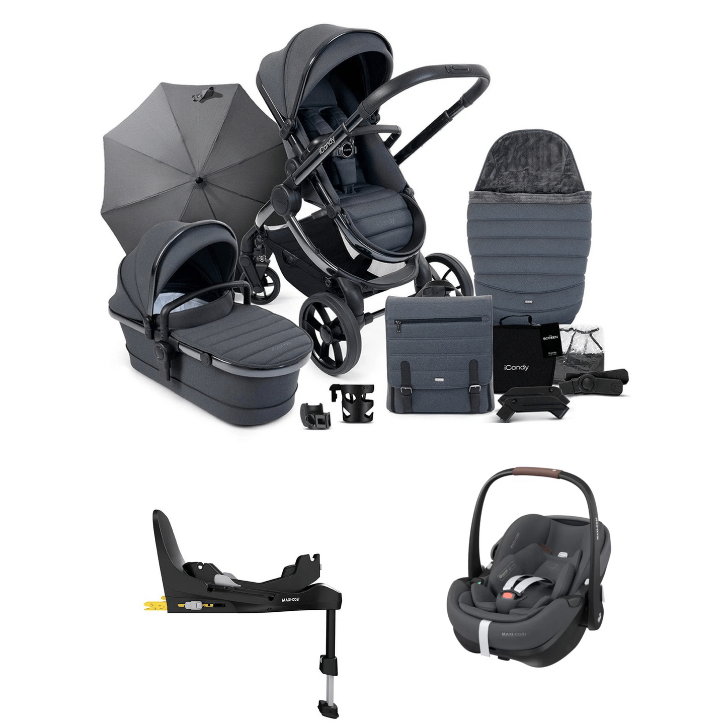 iCandy Peach 7 Bundle with Maxi Pebble Pro 2 And Familyfix Pro Isofix Base
