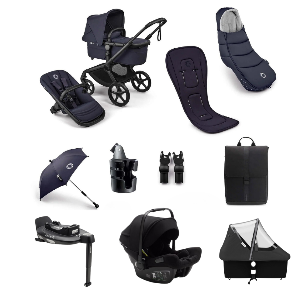 Bugaboo Fox 5 Renew Ultimate Newborn Bundle With Turtle Car Seat & Base- Deep Indigo