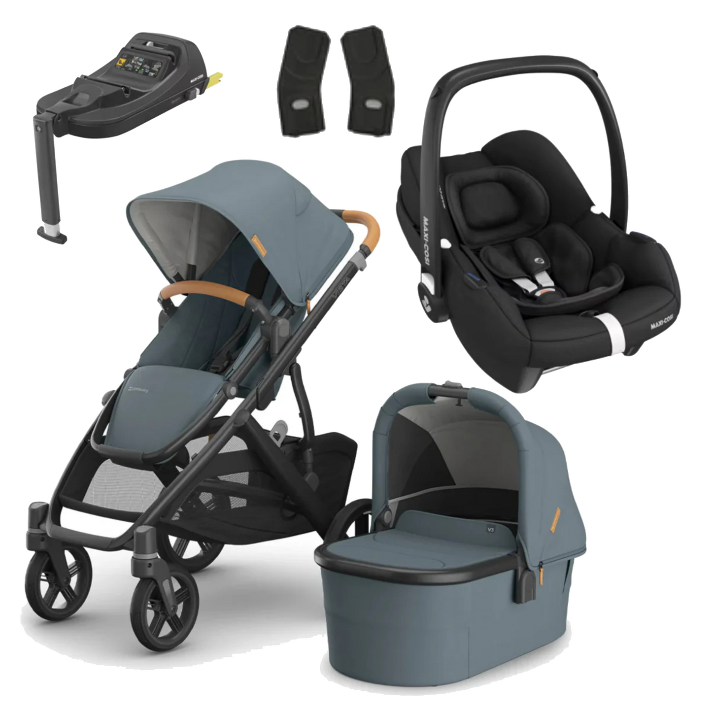UPPAbaby Vista V3 Buggy with Maxi Cosi CabrioFix and Base