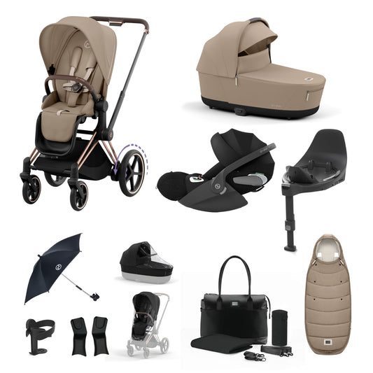 Cybex ePriam Complete Bundle with Cybex Cloud T Car Seat and Base T Isofix Base