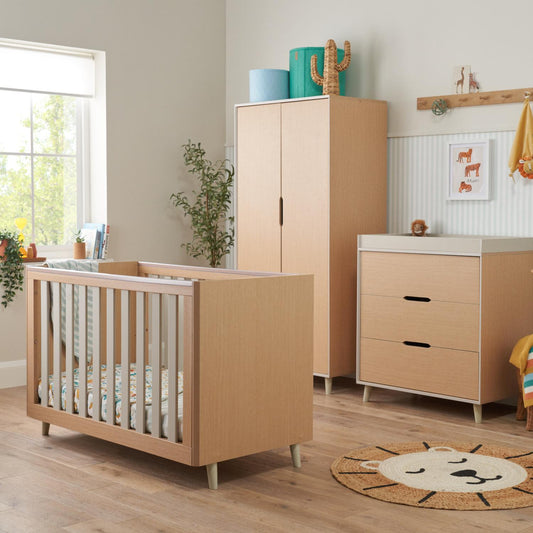 Tutti Bambini Fika Mini 3 Piece with Cot Bed, Dresser Changer and Wardrobe