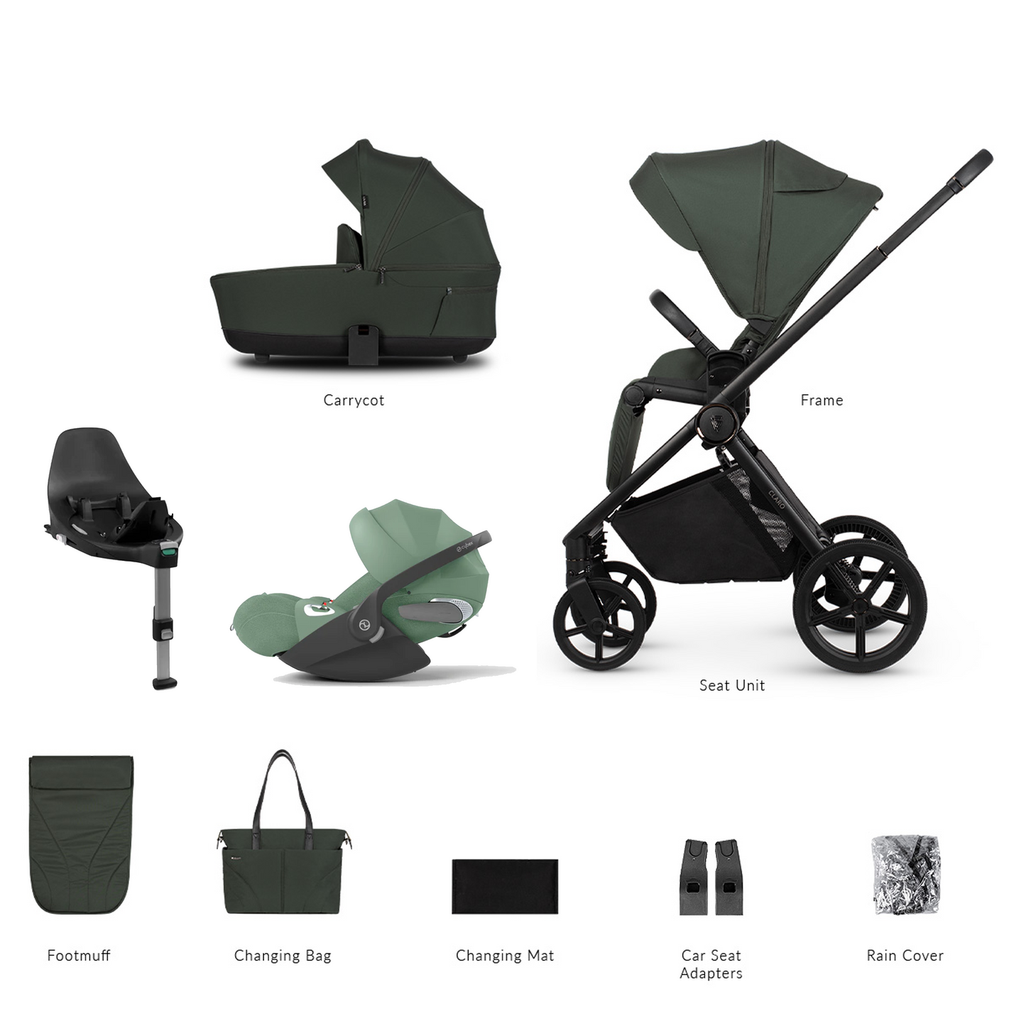 Venicci Claro 3 in 1 with Cybex Cloud T & Base T