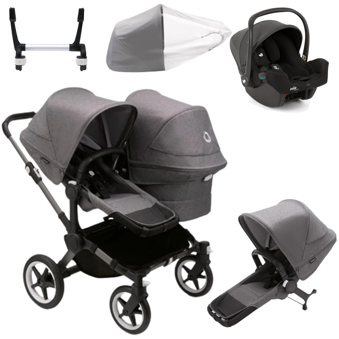Bugaboo Donkey 5 Duo (Double) with Joie iSnug