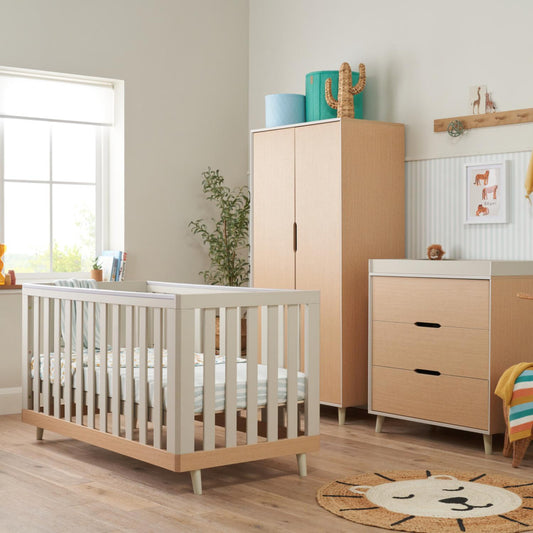 Tutti Bambini Hygge 3 Piece with Cot Bed, Dresser Changer and Wardrobe