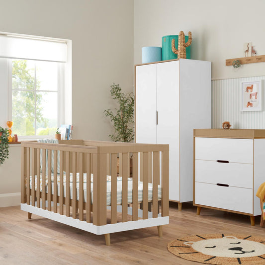 Tutti Bambini Hygge 3 Piece with Cot Bed, Dresser Changer and Wardrobe