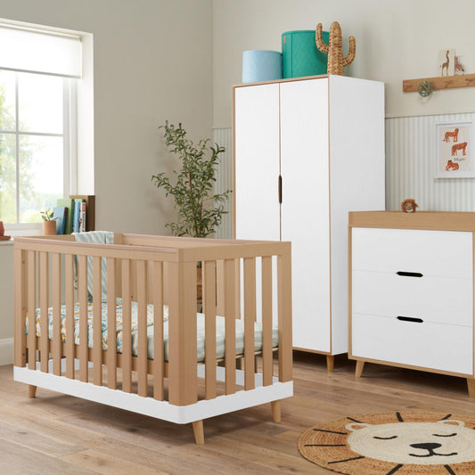 Tutti Bambini Hygge Mini 3 Piece with Cot Bed, Dresser Changer and Wardrobe