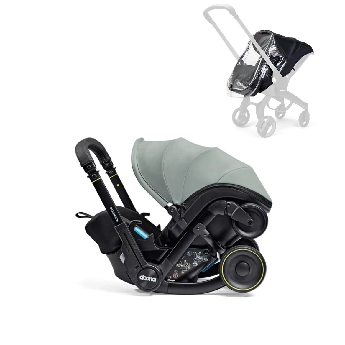 Doona X Infant Car Seat Bundle with Free Raincover