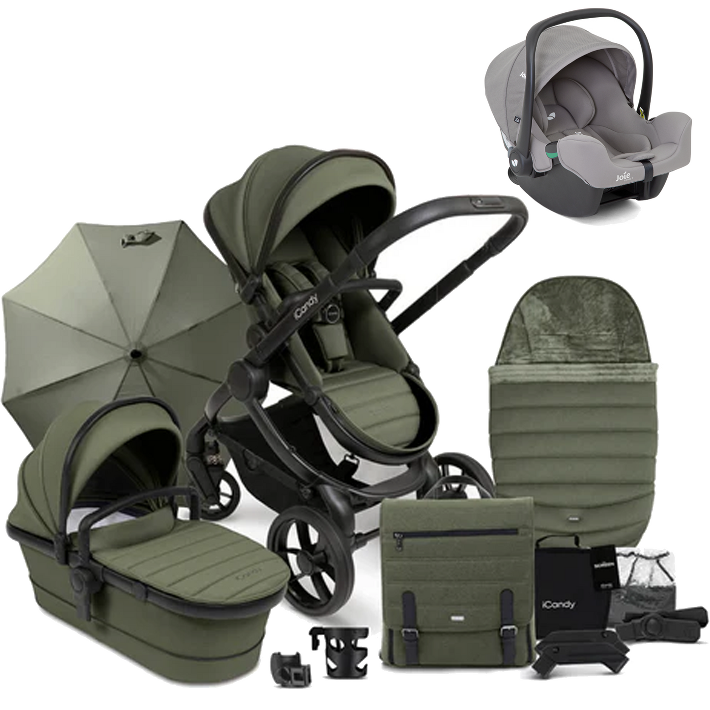 iCandy Peach 7 Bundle with Joie iSnug 2 iSize Car Seat