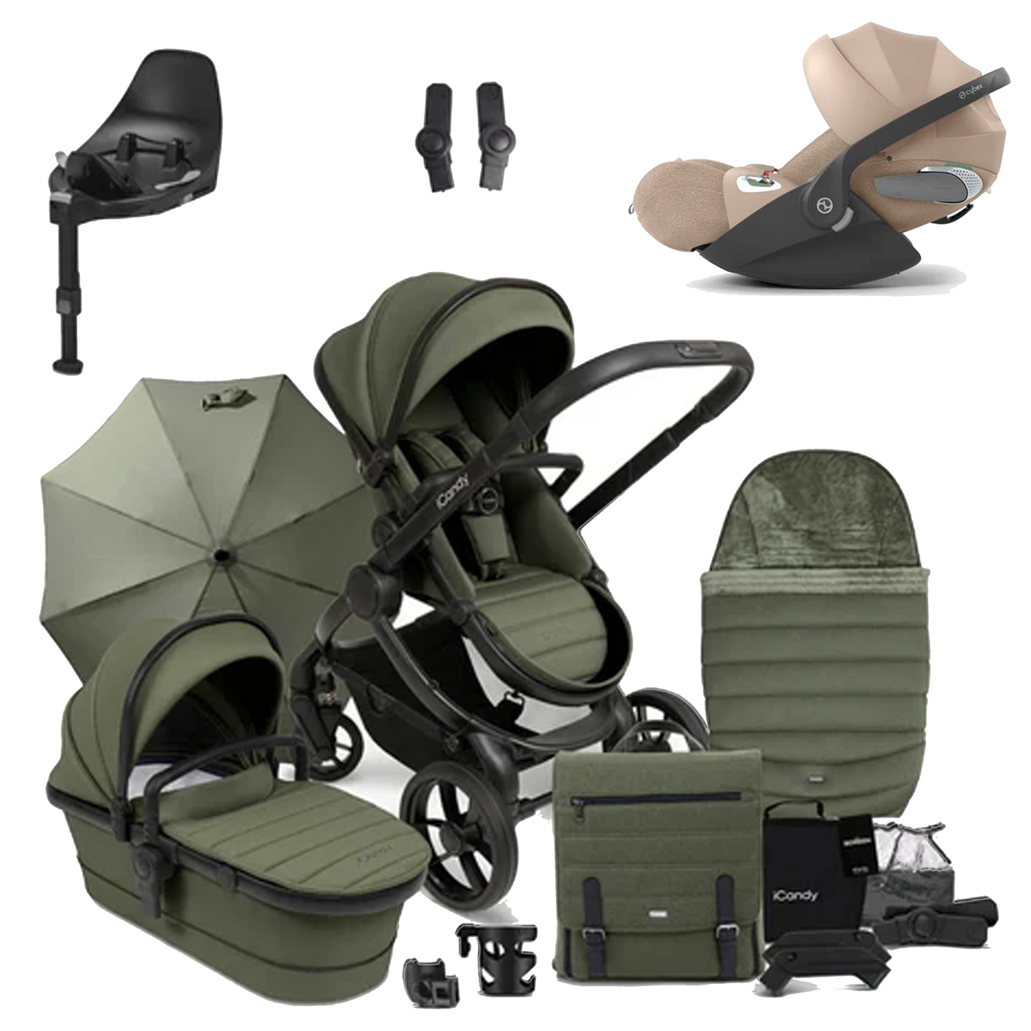 iCandy Peach 7 Pushchair Bundle with Cybex Cloud T and Base T