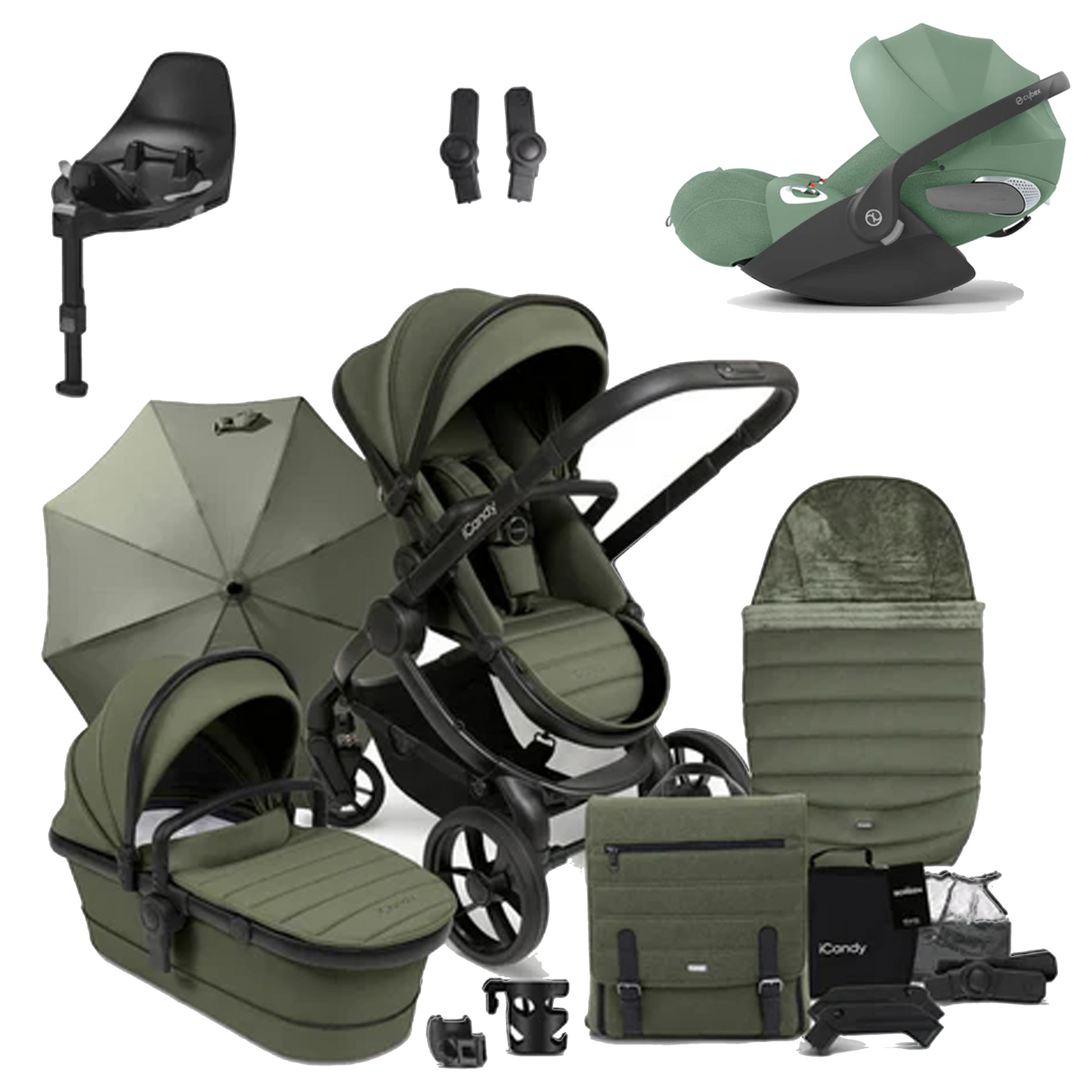 iCandy Peach 7 Pushchair Bundle with Cybex Cloud T and Base T