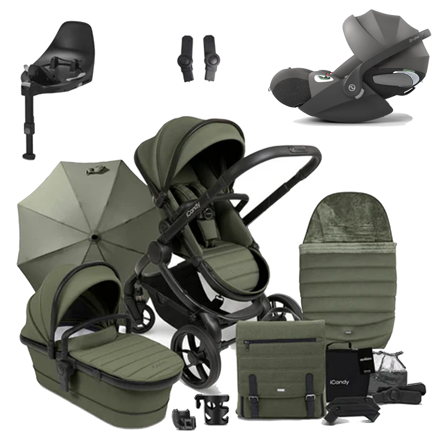 iCandy Peach 7 Pushchair Bundle with Cybex Cloud T and Base T