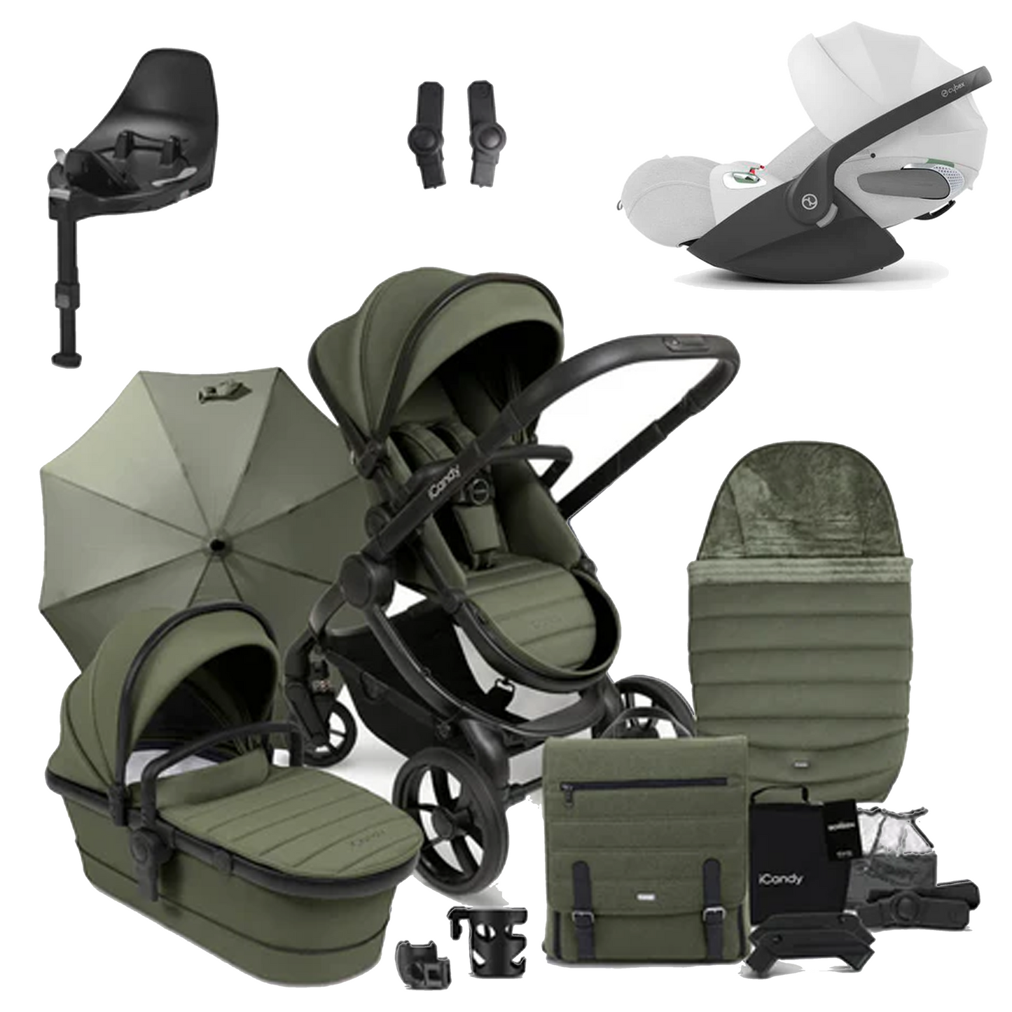 iCandy Peach 7 Pushchair Bundle with Cybex Cloud T and Base T