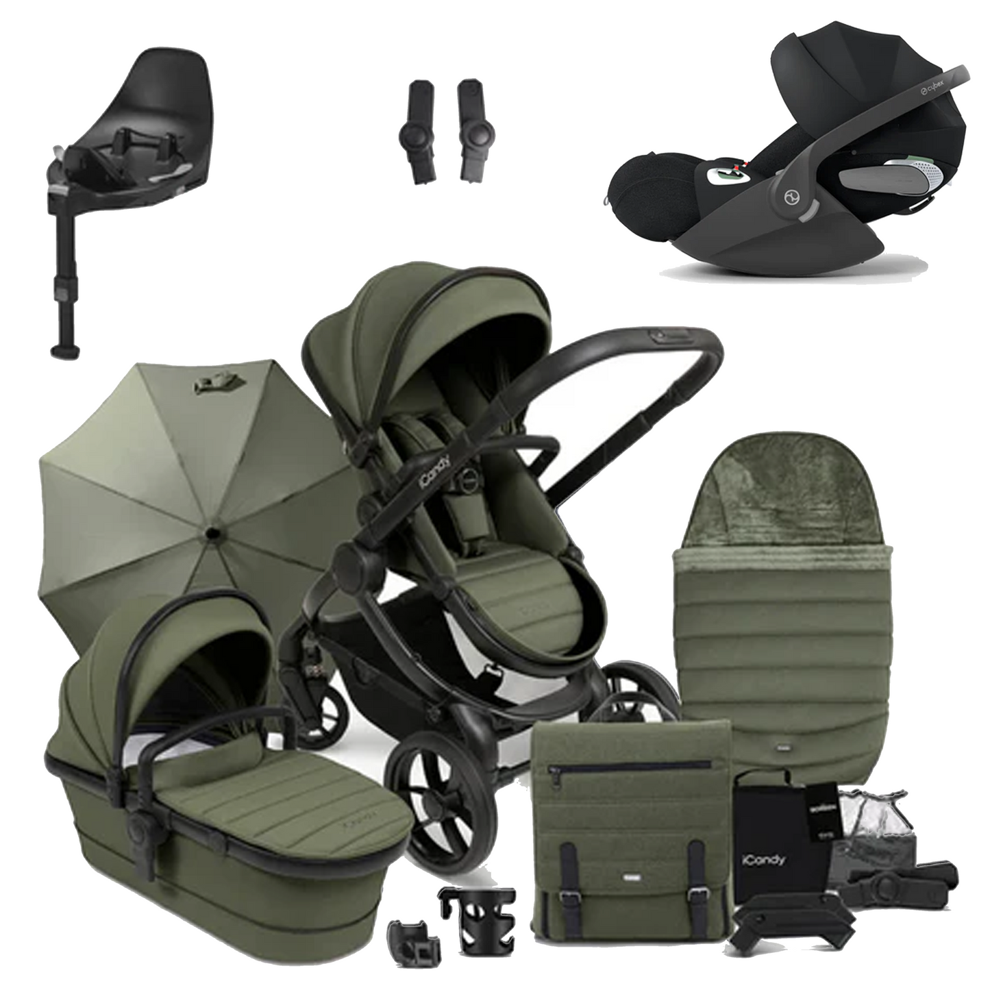 iCandy Peach 7 Pushchair Bundle with Cybex Cloud T and Base T