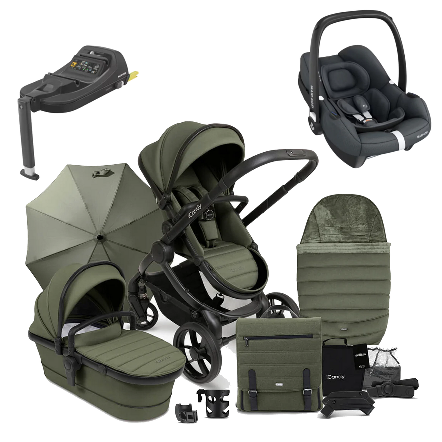 iCandy Peach 7 Complete Bundle with Maxicosi Cabriofix and Base