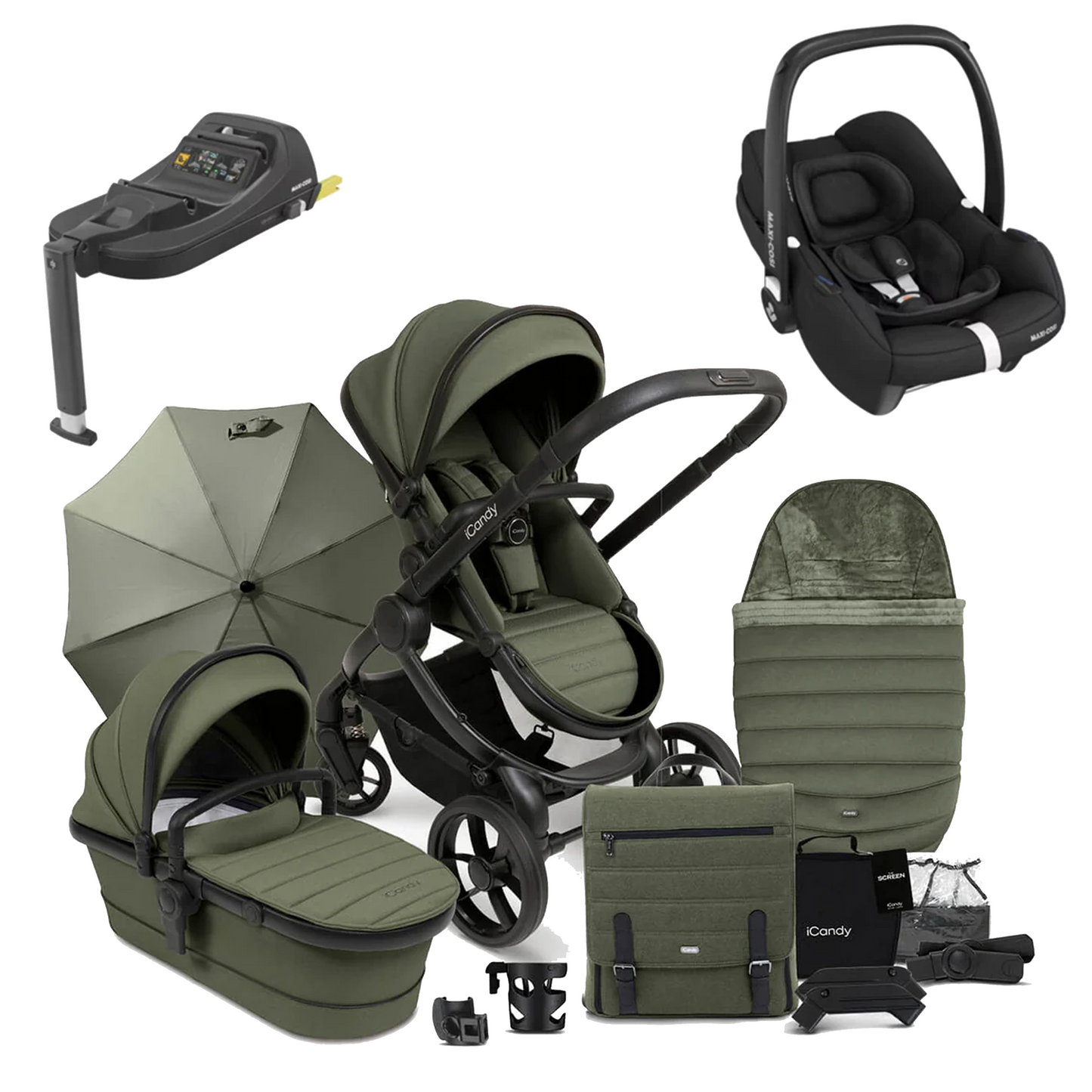 iCandy Peach 7 Complete Bundle with Maxicosi Cabriofix and Base