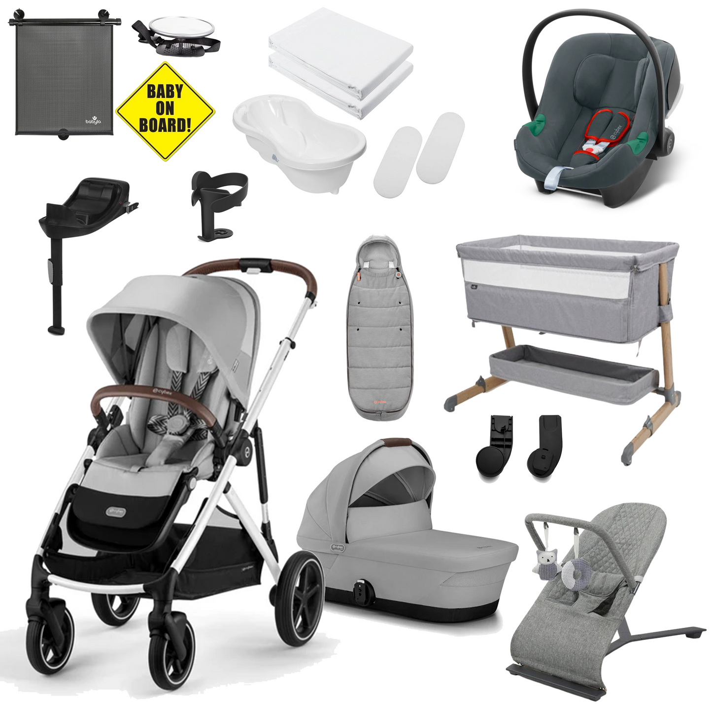Cybex Gazelle S Newborn Bundle with Cybex Aton B2 Car Seat