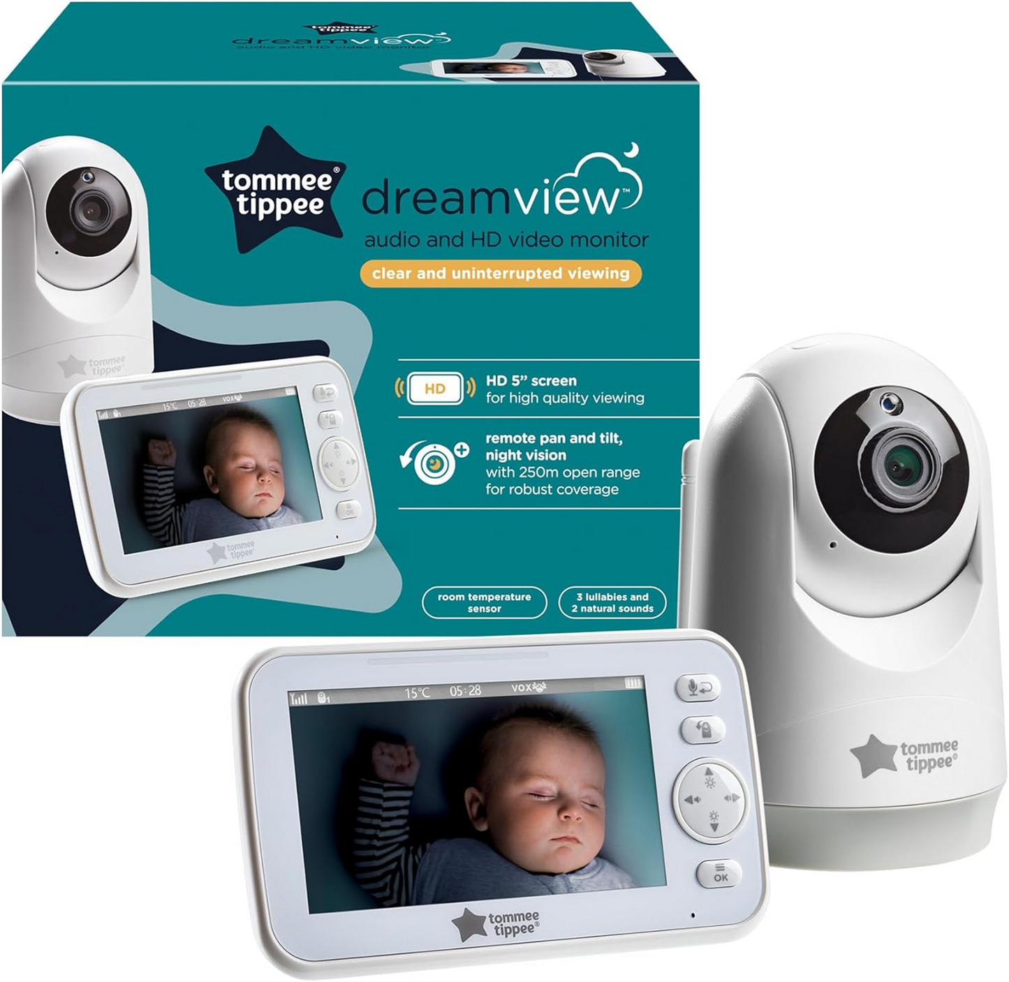 Tommee Tippee Dreamview Audio & HD Video Monitor