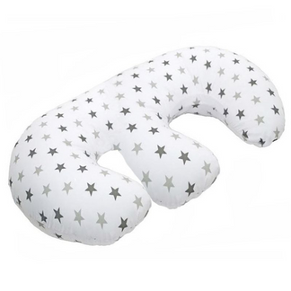 Cuddles Twin Nursing Pillow Silver Twinkle