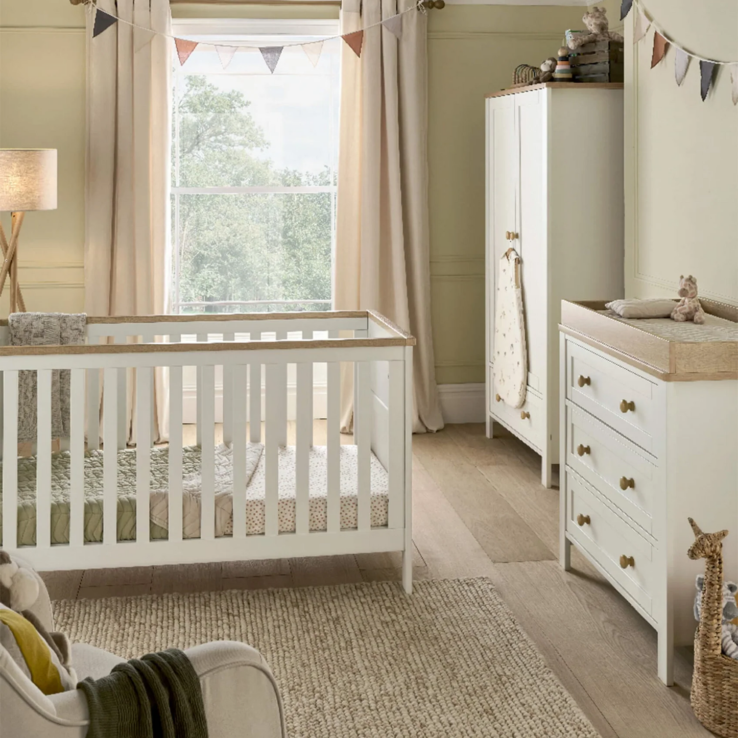 Mamas & Papas Wedmore 3 Piece Range with Cot Bed, Dresser Changer and Wardrobe