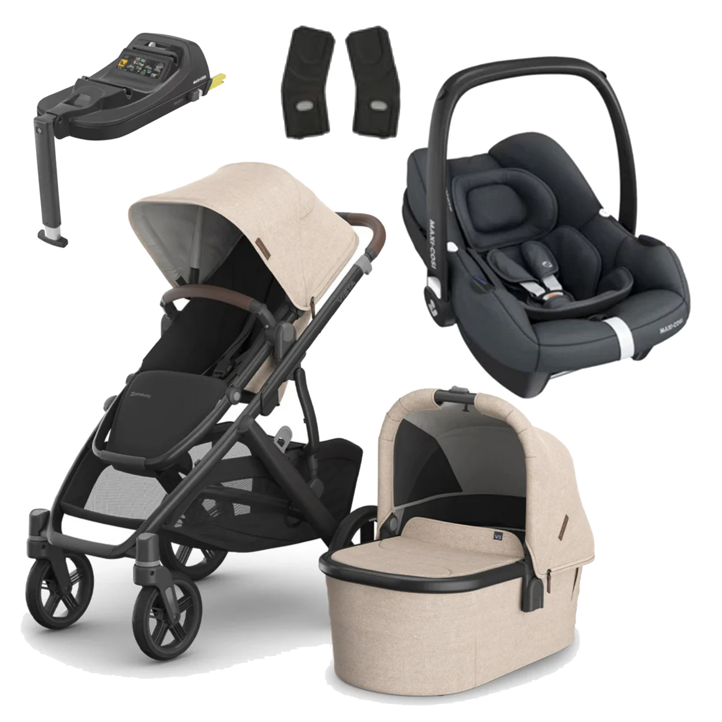 UPPAbaby Vista V3 Buggy with Maxi Cosi CabrioFix and Base